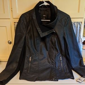 Mossimo XL black faux leather jacket, women
